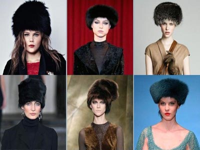 Модные женские головные уборы зима 2014